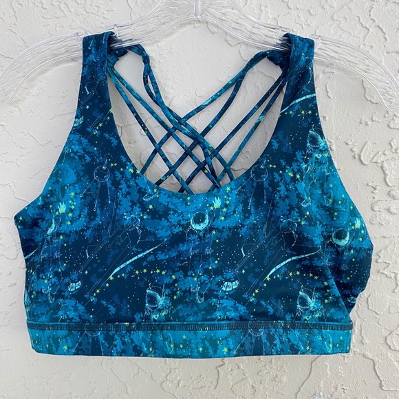 Constantly Varied Gear Other - Constantly Varied Gear Sports Bra Womens XL Blue Astronaut Space Strappy Back